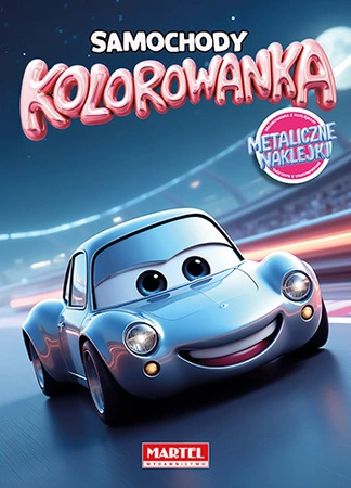 Samochody. Kolorowanka z naklejkami metalicznymi