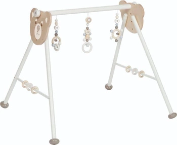 Stojak edukacyjny dla niemowląt Miś 65233-Goki Baby, zabawka drewniana