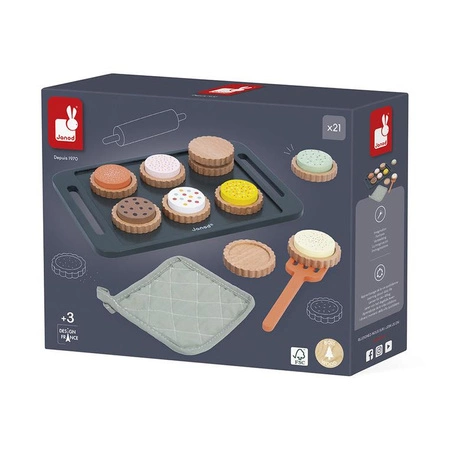Janod Drewniany zestaw do pieczenia ciasteczek 21 el. Shiny Grandma 3+