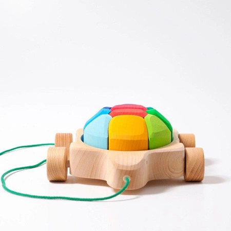 Żółw do ciągnięcia, kolorowy, 0+, Grimm's