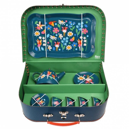 Zestaw do herbaty, metalowy, Wróżki, Rex London