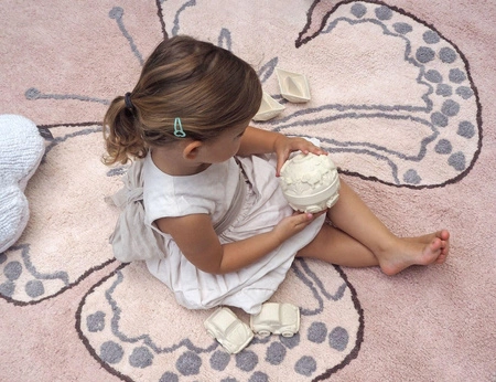 Lorena Canals Dywan bawełniany Butterfly Nude Ø 160 cm