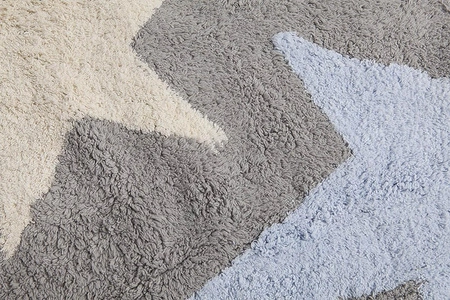 Lorena Canals Dywan bawełniany Tres Estrellas Azul 120 x 160 cm