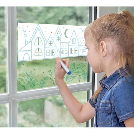 Auzou Zestaw do tworzenia dekoracji na szkle z szablonami 15849