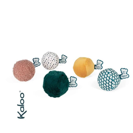 Kaloo Komplet miękkich piłeczek sensorycznych 5 szt. Stimuli