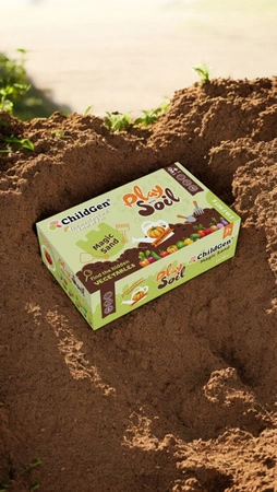 ChildGen, Piasek kinetyczny, Magiczna gleba z warzywami 100% naturalny, 907g w pojemniku