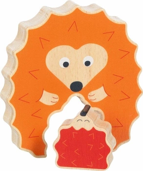 Układanka drewniana figurka Duży i mały Jeż Goki 57331