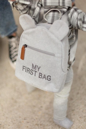 Childhome Plecak dziecięcy My First bag Kanwas Szara