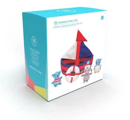 Zabawka do kąpieli statek Żeglujące Zwierzaki 160410-Manhattan Toy, zabawki do wody