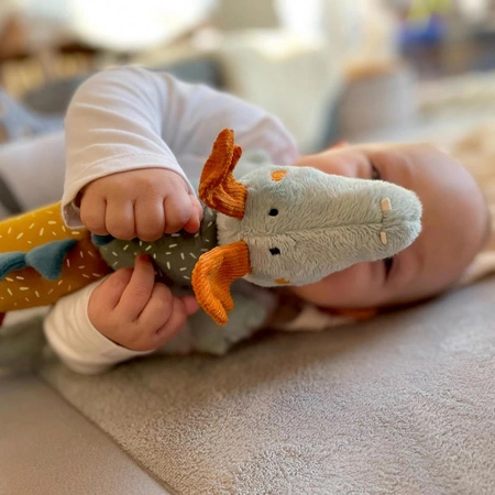 Przytulanka Smok na rzepy wielofunkcyjna zabawka rozwojowa dzieci sigikid