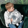 Pies Husky Poduszka i pluszowy ogrzewacz do dłoni Cozy Noxxiez HW702