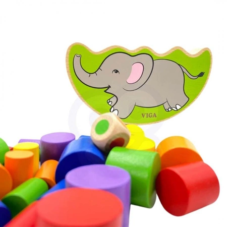 Drewniana układanka Balansujący Słoń Viga Toys Montessori