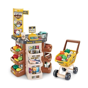 WOOPIE Sklep Supermarket Kasa Sklepowa Waga Skaner 47 Akc.