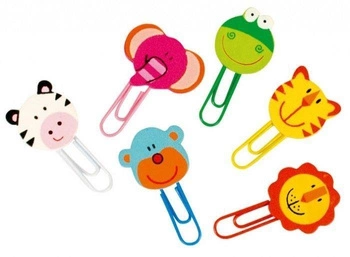 Spinacze biurowe ozdobne zwierzątka - zestaw 6 szt.