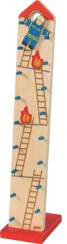 Zabawka drewniana Strażak Benno spadający po drabinie 53785 Goki