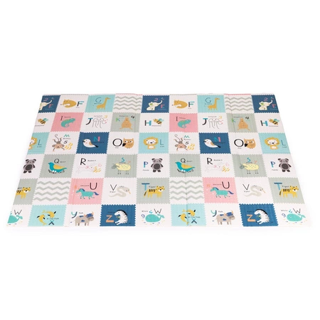 Mata piankowa dla dzieci 200x150 cm edukacyjna dwustronna składana miarka wzrostu alfabet ECOTOYS