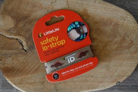 Neoprenowa opaska informacyjna ID LittleLife - Dinozaur