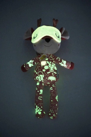 LILLIPUTIENS Przytulanka do spania z elementami fluorescencyjnymi Sarenka Stella 6m+