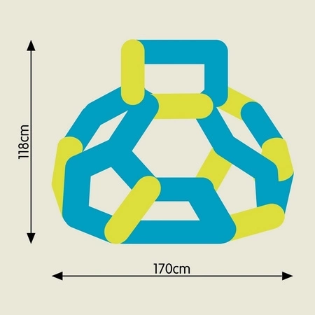 Drabinka Dome Climber - Domowy plac zabaw Małpi gaj / niebieska do koszyka Lil Monkey