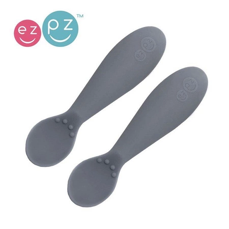 EZPZ Silikonowa łyżeczka Tiny Spoon 2 szt. szara