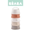 BEABA Pojemniki na mleko w proszku 4 komory cotton white/terracotta
