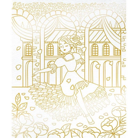 Zestaw kreatywny Złote kontury Tancerki 6+, Janod