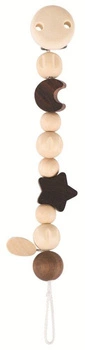 Drewniany łańcuszek do smoczka z klipsem Natura Nocne niebo 733700-Heimess Nature, prezent dla niemowlaka