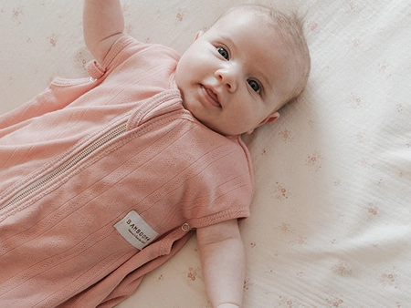 Letni śpiworek bambusowy TOG 1.1 Pink 6-36m BAMBOOM