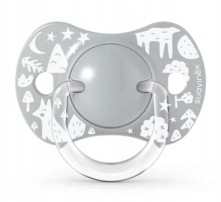 Smoczek fizjologiczny szary fox 6-18 Suavinex