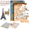 Bopster, ilustrowane puzzle 1000 el Mapa Europy