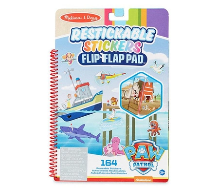 Naklejki wielorazowe Psi Patrol Restickable Stickers Flip-Flap Pad – Adventure Bay Melissa & Doug 33254