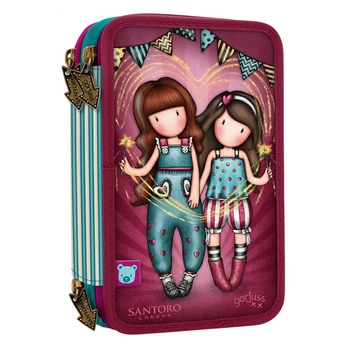 Potrójny Piórnik z Wyposażeniem - Gorjuss - Fairground - Fireworks