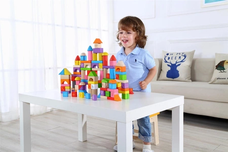 TOOKY TOY Kolorowe Klocki Drewniane 135 szt.