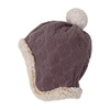 Lodger Dwuwarstwowa zimowa czapeczka z polaru wrzosowa Fleece Mauve 0-3 m