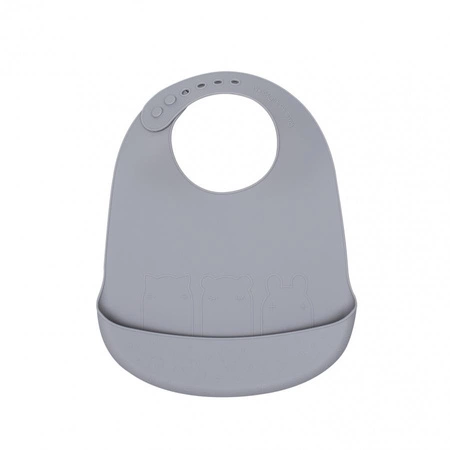 Zestaw śliniaków silikonowych z kieszonką We Might Be Tiny - Mint + Grey