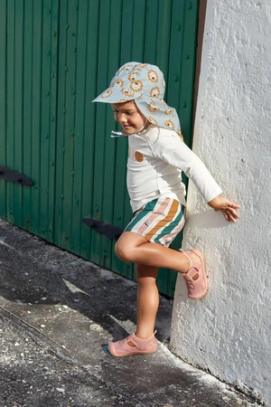 Lassig Czapka przeciwsłoneczna z daszkiem i osłoną karku UV80 Splash & Fun Lew powder blue, rozm. 50/51