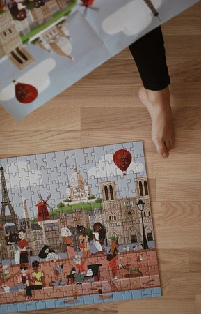 Puzzle w walizce Paryż 200 elementów 7+ Made in France, Janod