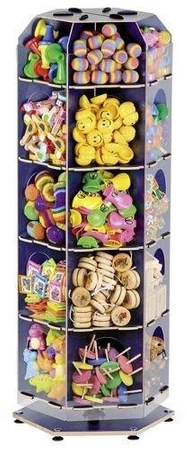 Stojak na małe zabawki, 30 pojemników.