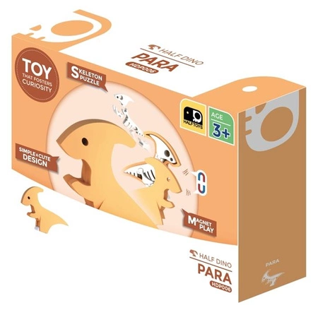 Halftoys Magnetyczny Składany Dinozaur Parazaurolof z Książeczką