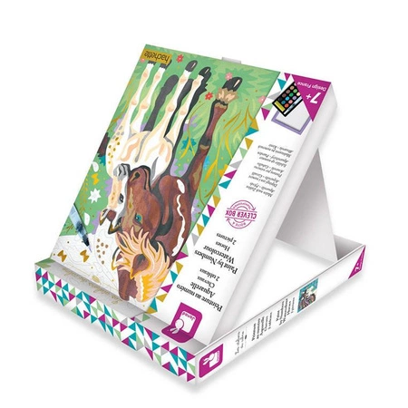 Zestaw kreatywny Malowanie po numerach Konie 7+, Janod