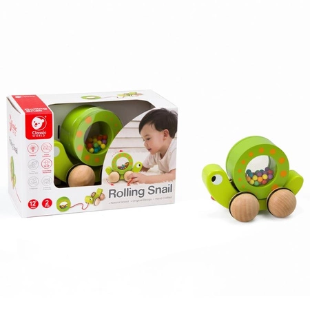 Ślimak Drewniany Classic World Do Ciągnięcia EKO