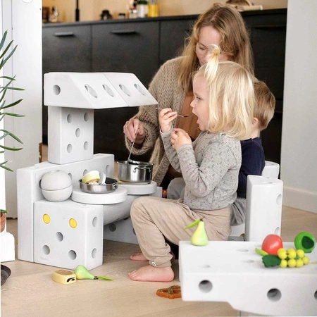 MODU Dreamer kit 12in1 – Kreatywne klocki rozwijające motorykę dużą, żółty