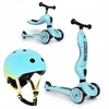 Zestaw Kask + SCOOTANDRIDE Highwaykick 1 2w1 Jeździk i hulajnoga 1-5 lat Blueberry