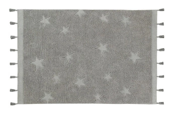 Lorena Canals Dywan bawełniany Hippy Stars Grey 120 x 175 cm