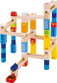 Kolorowy kulodrom, zbuduj sam tor dla kulek, 55 części, goki