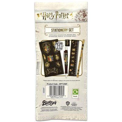 Harry Potter Stationery Pouch - Paper - Colourful Crest (6 elements) / zestaw szkolny Harry Potter (6 elementów)