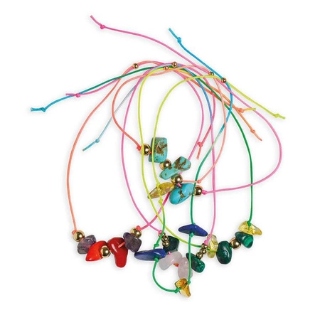 Zestaw kreatywny do tworzenia biżuterii z kamieniami przynoszącymi szczęście 8+, Janod