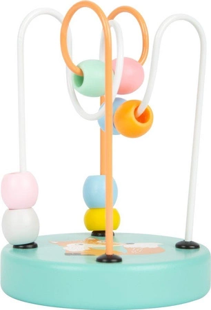 Labirynt dla dzieci z koralikami Pastelowy lis 11763-Small Foot, zabawki motoryczne
