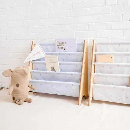 3 Sprouts Stojak na Książki Recycled Blueberry Ivory