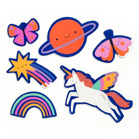 Mudpuppy Puzzle podłogowe z unikalnymi kształtami Magiczne jednorożce 25 elementów 3+